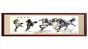 马到成功芜湖铁画名师收藏精品 办公室会议室接待厅装饰画
