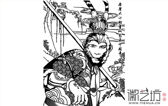 2017.1.3贺六小龄童从艺五十周年肖像铁画礼品案例4