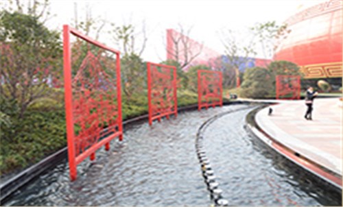 户外广场喷泉景观——合肥万达文旅城户外广场铁画《合肥八景》 户外广场喷泉景观——合肥万达文旅城户外广场铁画《合肥八景》
