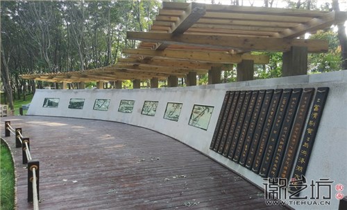 景区文化墙——古堰洪泽湖定制户外防洪大堤工程演示铁画 景区文化墙——古堰洪泽湖定制户外防洪大堤工程演示铁画