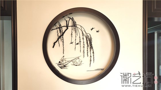 别墅装饰山水铁画1