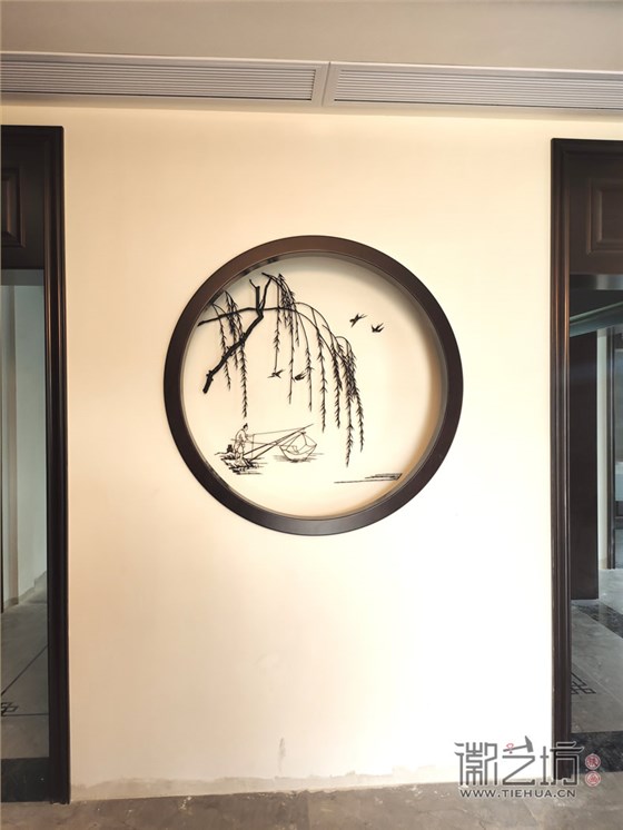 别墅装饰山水铁画2