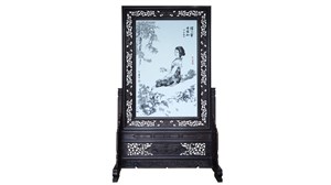 佳人心事有谁知-杨开勇精品人物铁画作品
