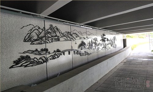 徽艺坊为南京溧水二里桥设计制作景观铁画（明觉铁艺）