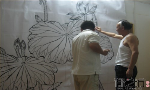 户外立体景观——深圳皖厨酒店立体铁画《荷》 户外立体景观——深圳皖厨酒店立体铁画《荷》