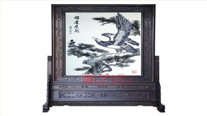 张德才铁画大师雄鹰展翅屏风 国家级非遗名师收藏珍品