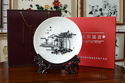 徽州人家瓷盘铁画系列