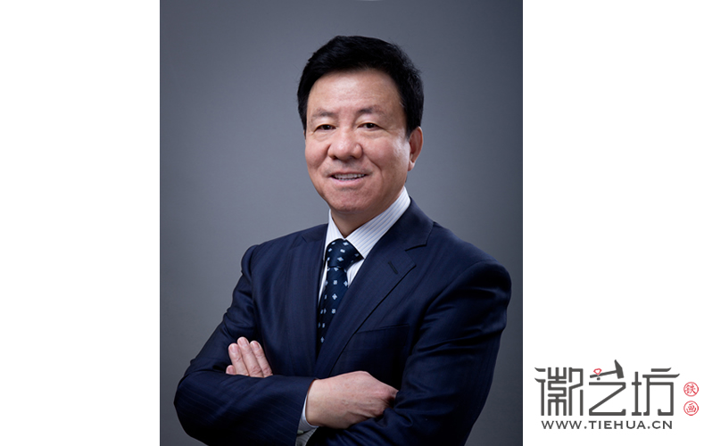 2017.1.3万达副总裁丁本锡人物肖像铁画定制案例2
