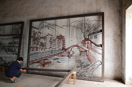 铁画半成品展示
