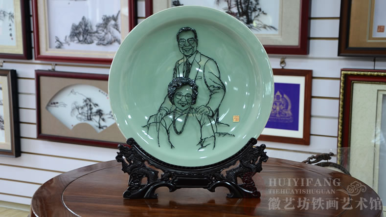徽艺坊为来安县博物馆定制的人物肖像铁画