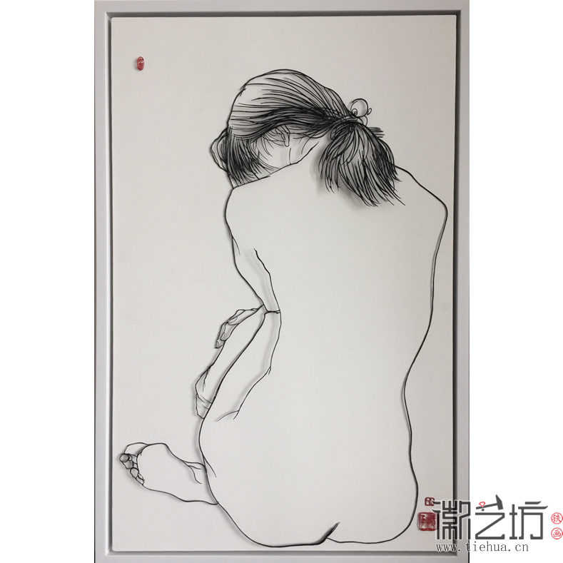 铁画艺人杨勇作品《空》长50厘米宽78厘米