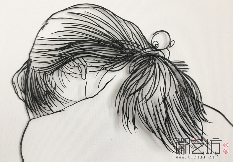 铁画艺人杨勇作品《空》细节图1