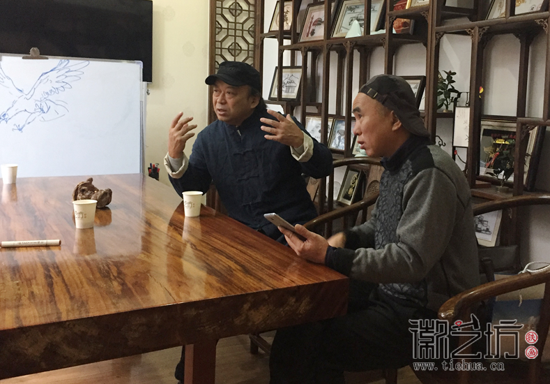 徽艺坊铁画私人订制创作现场 (8)