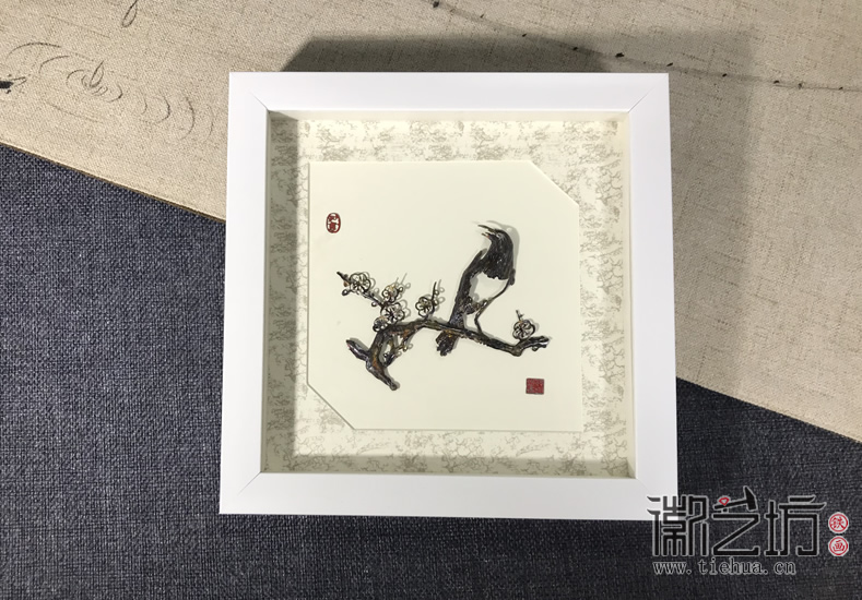 喜上眉梢铁画摆件1