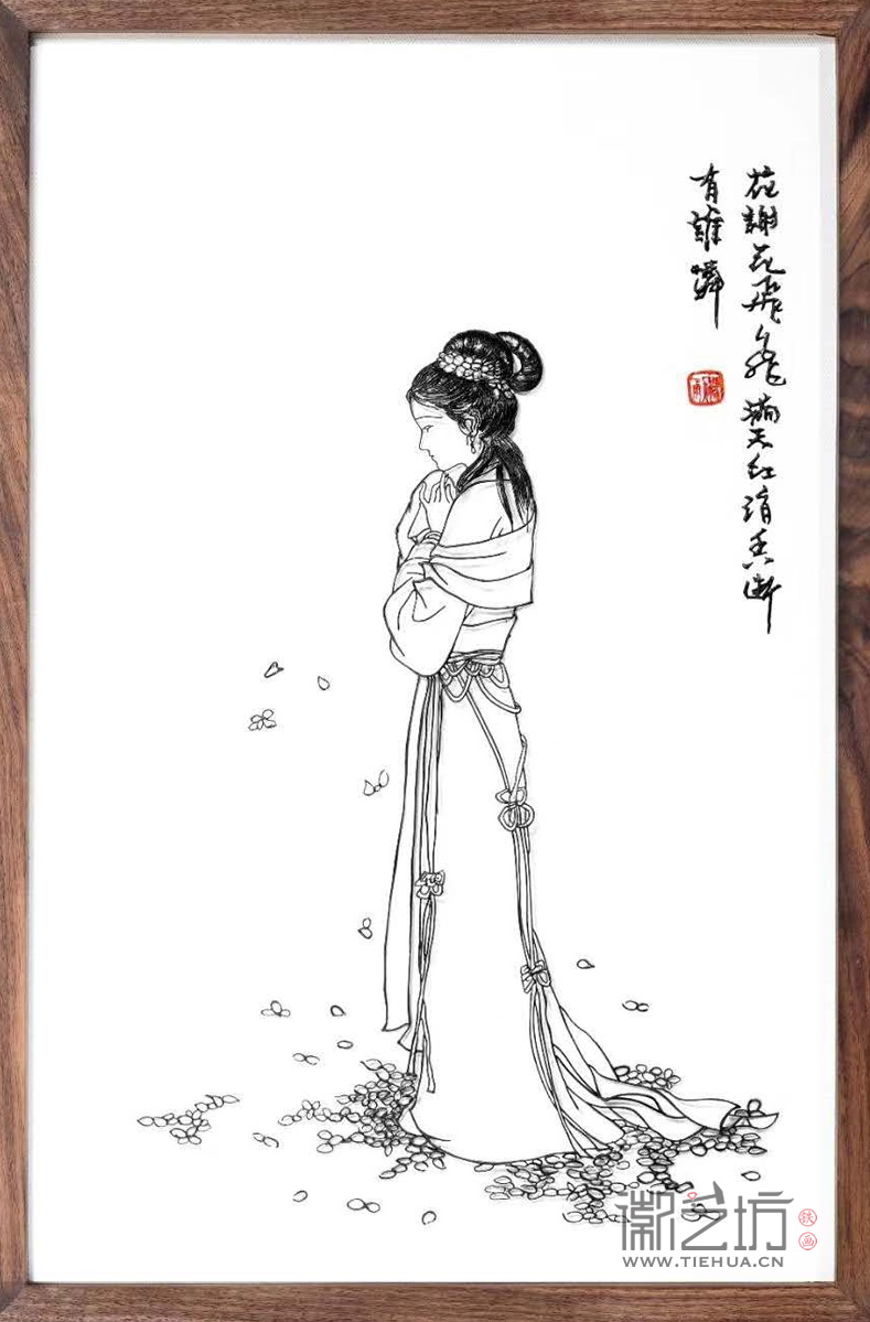 铁画艺人杨勇作品《黛玉葬花》1