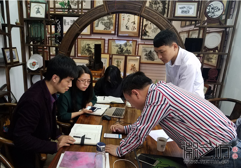牛商网羊老师来徽艺坊培训指导网络营销工作