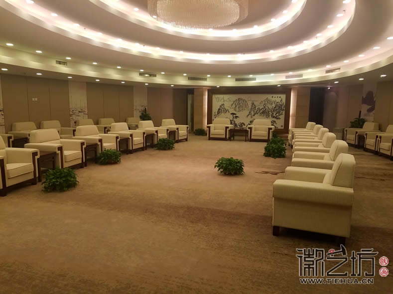 滨湖会展中心接待厅背景墙铁画2