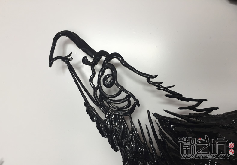 铁画竖款屏风《雄鹰展翅3