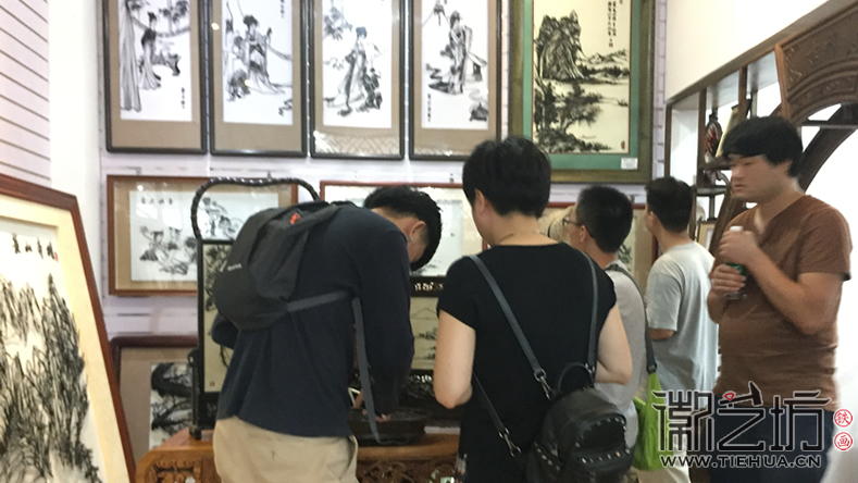 2017.6.13芜湖铁画人才培养培训班学员来徽艺坊参观学习10