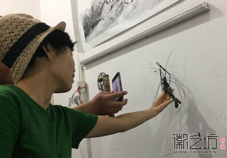 2017.6.13芜湖铁画人才培养培训班学员来徽艺坊参观学习8