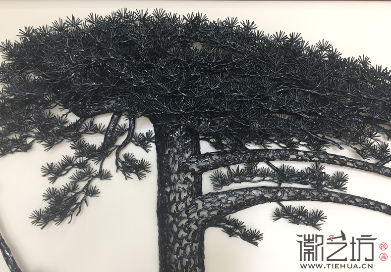 2017.6.16徽艺坊镇店之宝迎客松铁画