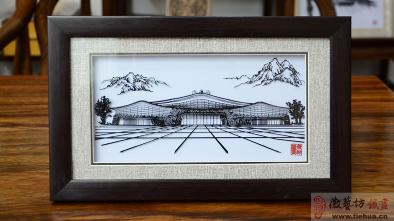 中铁时代建筑设计院峨眉站高铁形象宣传铁画定制