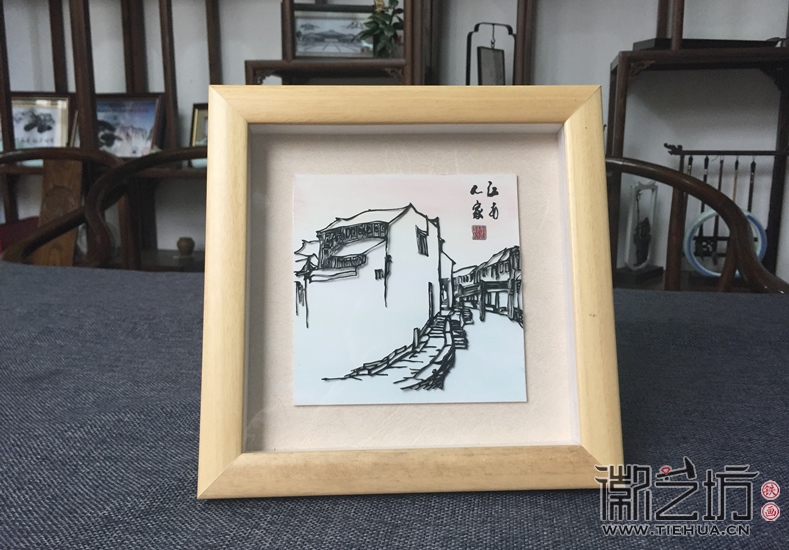 松木风徽派铁画小品摆台 (3)