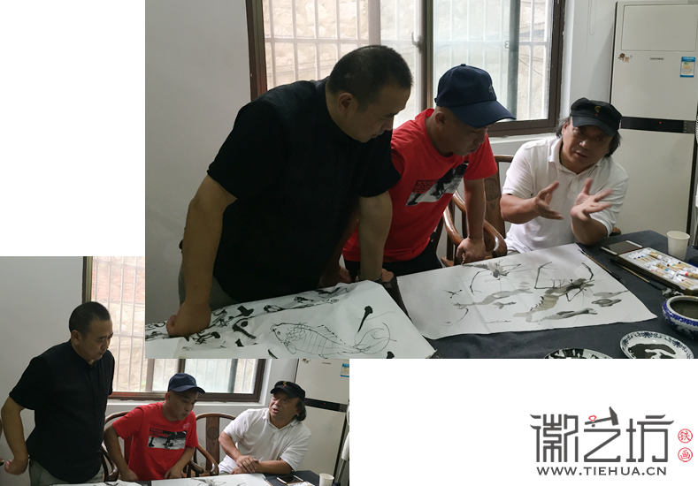 谢克谦老师与铁画艺人一起谈人生谈理想 (1)