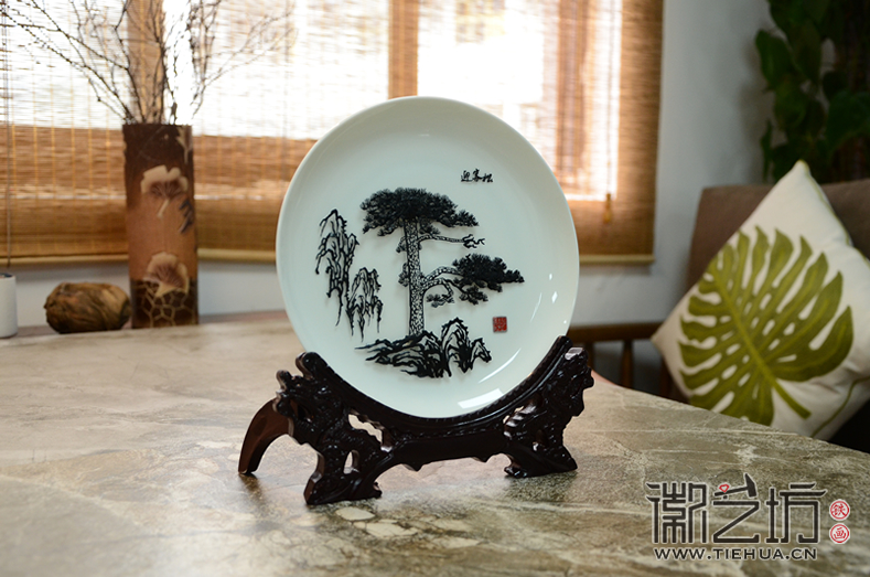 徽艺坊铁画-瓷盘系列 (12)
