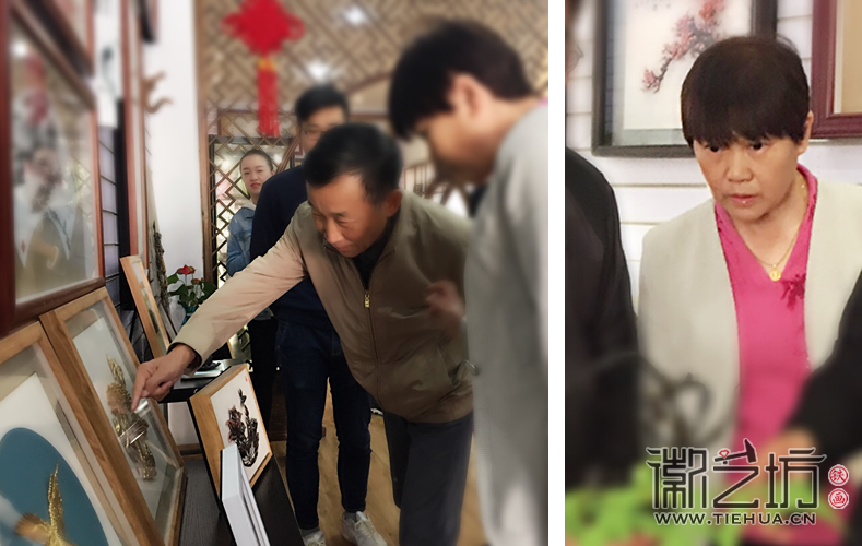 2017.11.1芜湖市人大代表一行莅临徽艺坊铁画指导工作 (3)