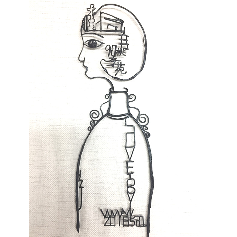 铁画爱好者杨基芹作品《如花》