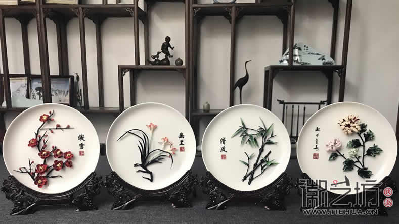 芜湖特色铁画旅游商品纪念品定制安徽黄山景点随手礼《梅兰竹菊》