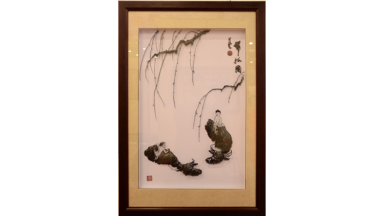 牧童-张家康大师小品类铁画作品