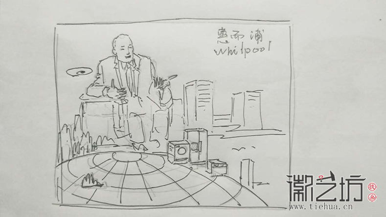 惠而浦中国赠杰夫铁画纪念品定制案例