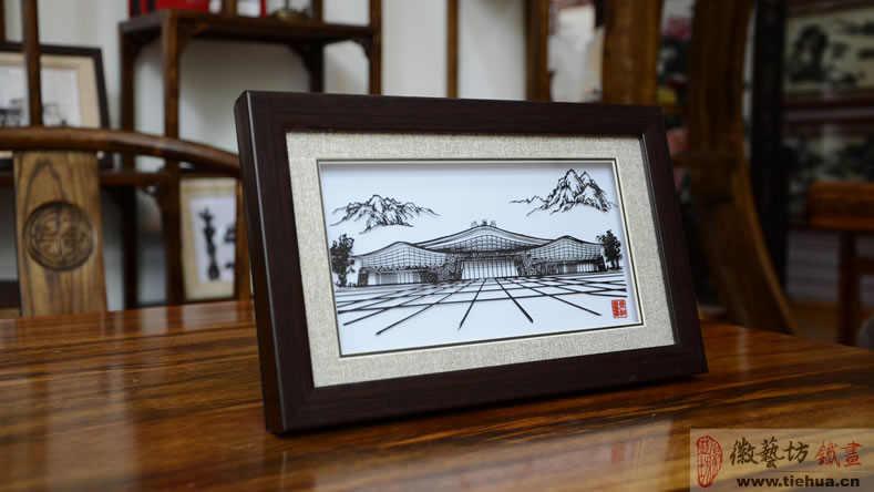 中铁时代建筑设计院有限公司定制的峨眉站高铁形象宣传铁画2